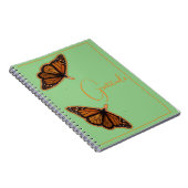 Carnet Papillons "Gratitude" à deux monarques (Côté Droit)