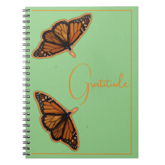 Carnet Papillons "Gratitude" à deux monarques