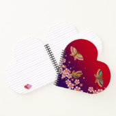 Carnet Papillons Japonais Au Milieu De Sakura Fleurit Rou (Intérieur)