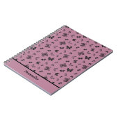 Carnet Papillons miniature violet et noir Personnaliser (Côté gauche)