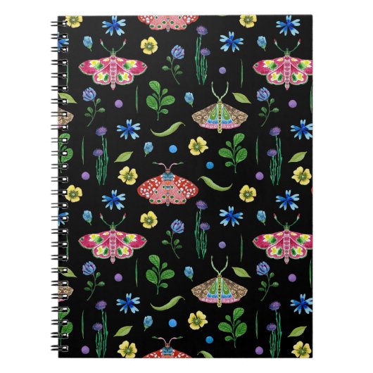 Carnet Papillons multicolores : Motif transparent (Devant)