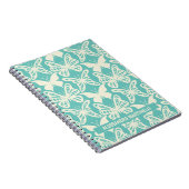 Carnet Papillons naturels Conception mignonne sur Turquoi (Côté Droit)
