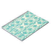 Carnet Papillons naturels Conception mignonne sur Turquoi (Côté gauche)