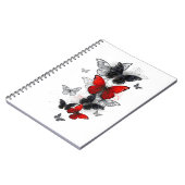 Carnet Papillons noirs et rouges volants (Côté gauche)