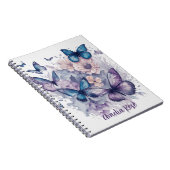 Carnet Papillons personnalisés Purple Nom Fille (Côté Droit)