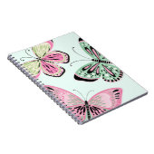 Carnet Papillons rose et vert (Côté Droit)