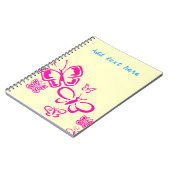 Carnet Papillons roses (Côté gauche)