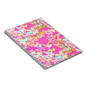 Carnet Papillons, roses multiples et profondes (Côté Droit)