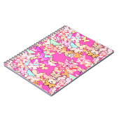 Carnet Papillons, roses multiples et profondes (Côté gauche)