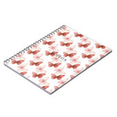 Carnet Papillons roses rouges (Côté gauche)