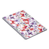 Carnet Papillons rouges violets (Côté Droit)