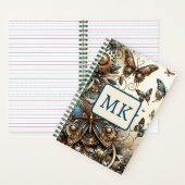 Carnet Papillons Steampunk Vintage  (À l'intérieur)