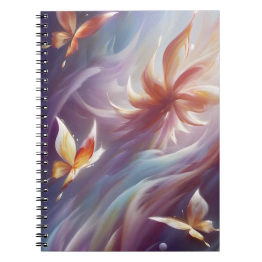 Carnet Papillons stylisés et fleurs (Devant)