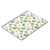 Carnet Papillons verts bronzés blancs (Côté gauche)