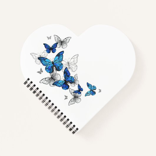 Carnet Papillons volants bleus Morpho (Devant)