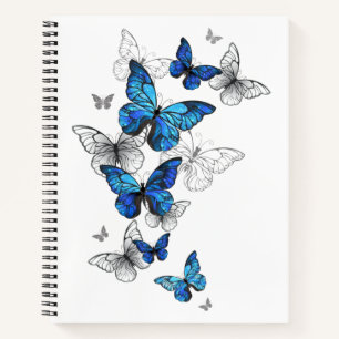 Carnet Papillons volants bleus Morpho
