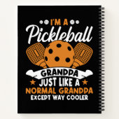 Carnet Papy joueur de pickleball cool (Dos)
