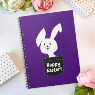 Carnet Pâques Espèce De Souhait Avec Lapin Blanc Sur Viol