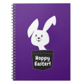 Carnet Pâques Espèce De Souhait Avec Lapin Blanc Sur Viol (Devant)