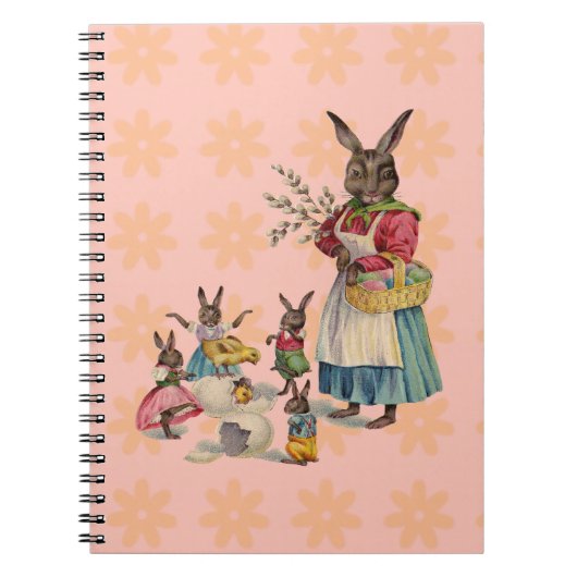 Carnet Pâques Lapin Poule Lapin Œufs (Devant)