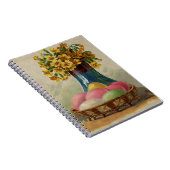 Carnet Pâques Panier Œufs Fleurs Antique (Côté Droit)