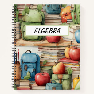 CARNET PAQUETS DE L'ÉCOLE DE COULEUR D'EAU POMMES ROUGES