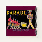 Carnet Parade citron crate imprimé étiquette des années 1 (Dos)