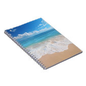 Carnet Paradis plage vagues scène océan île de sable (Côté Droit)