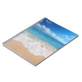 Carnet Paradis plage vagues scène océan île de sable (Côté gauche)