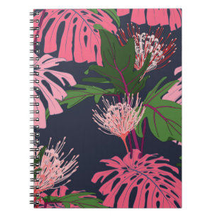 Carnet Paradis tropical : Feuilles et fleurs exotiques