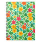 Carnet Paradis tropical - Palm Feuilles & Hibiscus Motif (Devant)