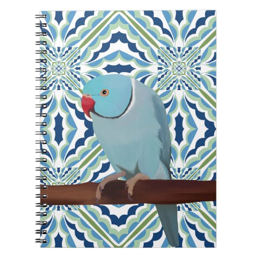 Carnet Parakeet Blue Indian Ringneck (Devant)