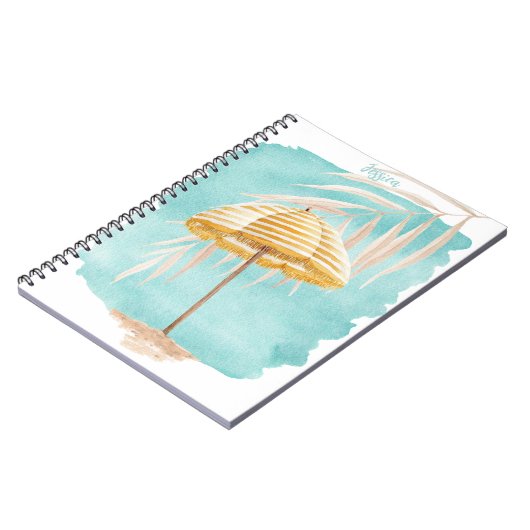 Carnet parapluie aquarelle (Côté gauche)