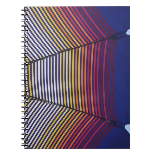 Carnet Parapluie bleu et multicolore (Devant)