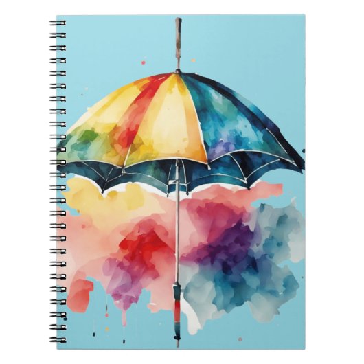 Carnet Parapluie coloré (Devant)