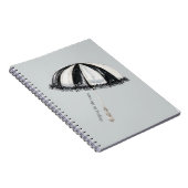 Carnet Parapluie noir blanc Pluie (Côté Droit)