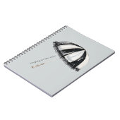 Carnet Parapluie noir blanc Pluie (Côté gauche)
