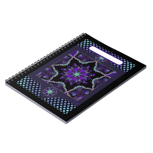 Carnet Parapluie violet & coeurs .7 (Côté gauche)