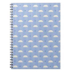 Carnet Parapluies dans le Bleu
