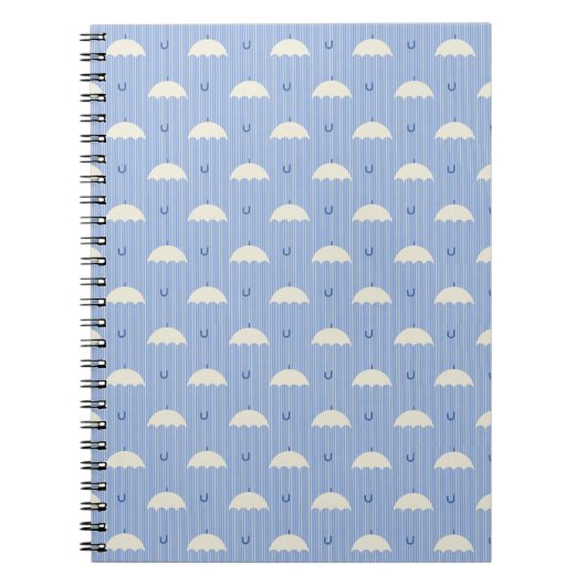 Carnet Parapluies dans le Bleu (Devant)