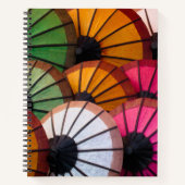 Carnet Parapluies multicolores : marché de Luang Prabang (Devant)