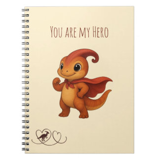 Carnet Parasaurolophus de dessin animé mignon – Héros din