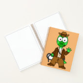 Carnet Parasaurolophus Habillé Comme Indiana Jones. (Intérieur)