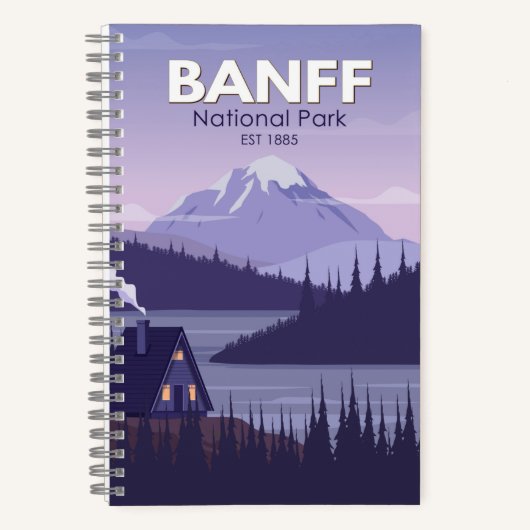 Carnet Parc national Banff Canada Vintage Voyage (Recto)