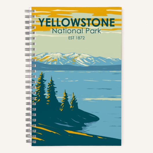 Carnet Parc national de Yellowstone Lac Yellowstone Vinta (Recto)