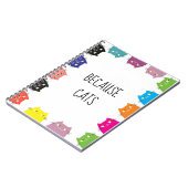 Carnet Parce que Cats Drôle Citation (Côté gauche)