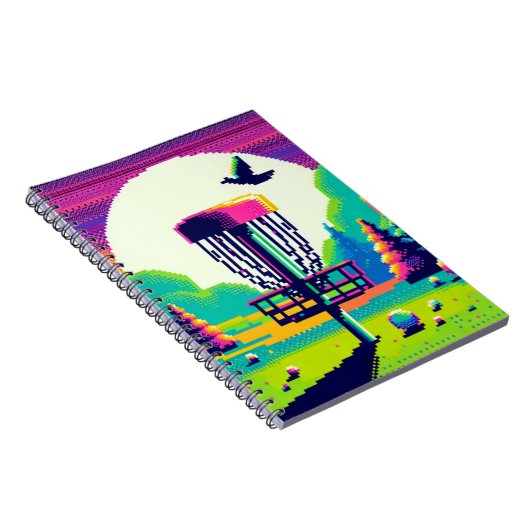 Carnet Parcours de golf Pixel Art Disk (Côté Droit)