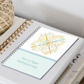 Carnet Parcours de guérison élégant Mandala Fleur Or