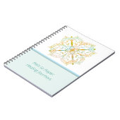 Carnet Parcours de guérison élégant Mandala Fleur Or (Côté gauche)