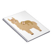 Carnet Paresse adorable dormant sur un lama (Côté Droit)